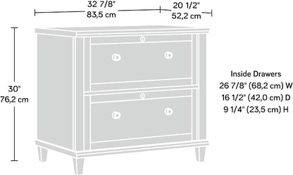 Sauder Hammond 2 Drawer Lateral File Cabinet for Home Office, Filing Cabinet with Lock, in Emery Oak