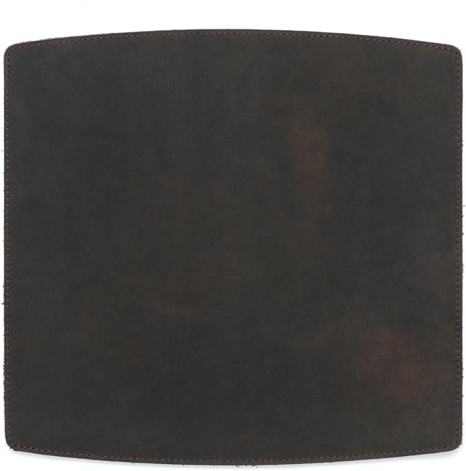 Personalized Handmade Leather Mouse, Handcrafted Leather Mouse Mat for Office, Protective Mouse Pad, Dark Brown