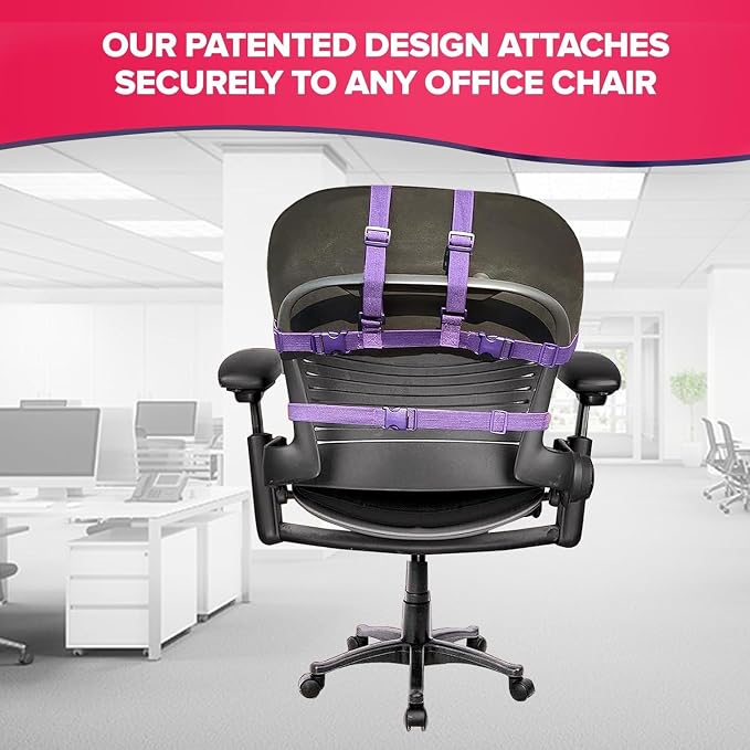 The Original Office Chair Blanket by SnuggleBack; Cozy Comfy Office Desk Chair Wrap Attaches for Hands-Free Warmth. Stay Warm In The Winter or Summer. (Raspberry Pattern Fleece)