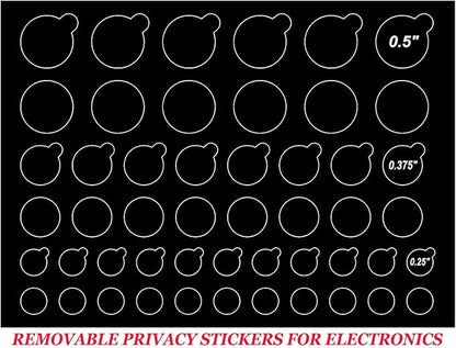 TINGYI Webcam/Camera Covers Privacy Stickers for Lens Privacy Protection- 3 Sizes 2 Styles - 100 Black Ultra Glossy Privacy Stickers -Removable and Reusable Laptop's Webcam Sticker