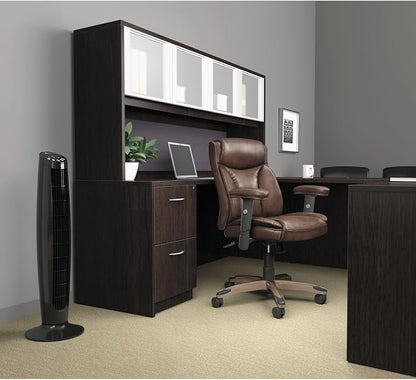 Alera Alera Valencia Series Full Pedestal File, Left Or Right, 2 Legal/Letter-Size File Drawers, Espresso, 15.63" X 20.5" X 28.5"