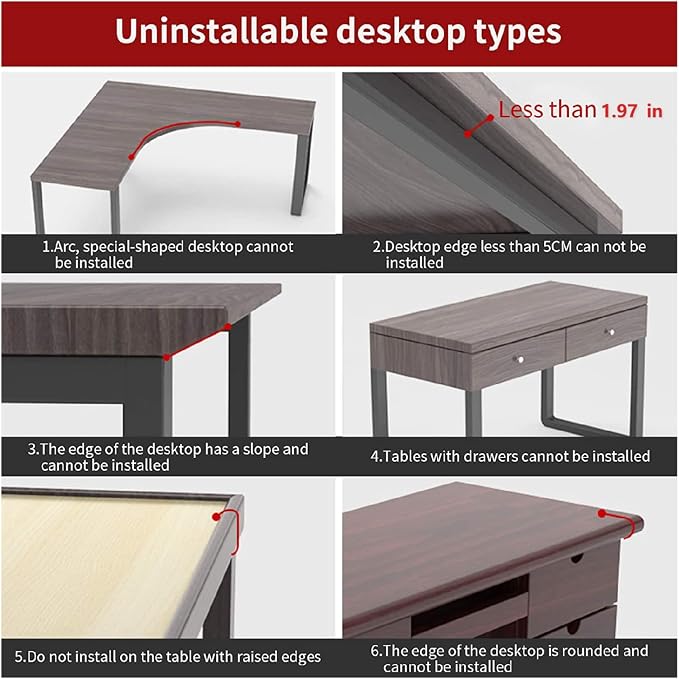 Computer Desk Extender 29.5" x 9.45" Table Arm Elbow Support Collapsible Keyboard Tray for Square Tabletop - Carbon Fiber