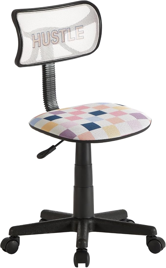 Urban Lifestyle Swivel Desk Chair, Hustle, Stylish and Compact Office Chair with Mesh Back, Swivel Function, Adjustable Height, and Cushioned Seat