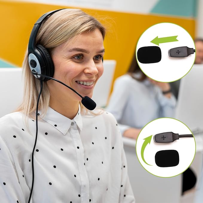 10 Pack Mini Size Lapel Headset Microphone Windscreen Foam Cover, High Density Mic Headset Cover Mini Size Foam Microphone Windscreen for Headset Lavalier Microphones Noise Reduction(Black)