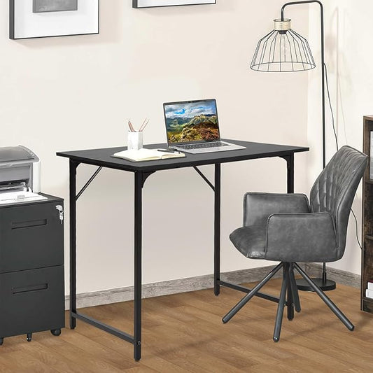 BestOffice Computer Desk,Home Office Desk, Modern Simple Style for Home Office Study Writing (Black, 32 Inch)