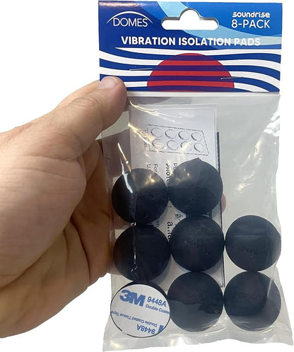 Soundrise DOMES Isolation Pads - Sound Dampening & Anti-Vibration Silicone Feet - Audio Isolation Feet for Subwoofers, Speakers & Turntables - Peel & Stick, Durable Class-A Silicone, Non-Slip (8-Pack)