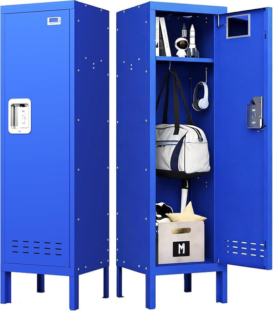 BUTISOW Metal Kids Locker,Metal Cabinet Storage Lockers,Lockable for Employees with Door,54" Height Steel Locker,Lockable Steel Locker for Children's Room, Playroom, School,Gym