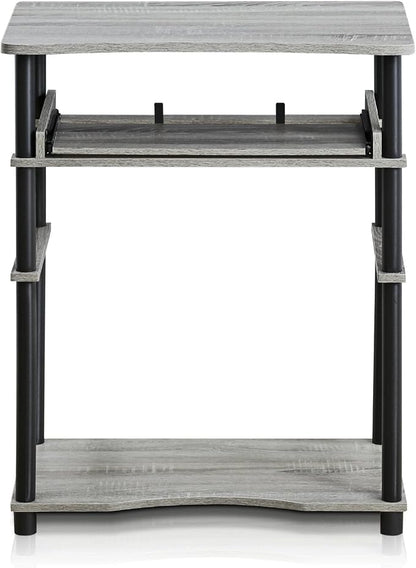 Furinno 10016GYW/BK Home Laptop Notebook Computer Desk, French Oak Grey/Black