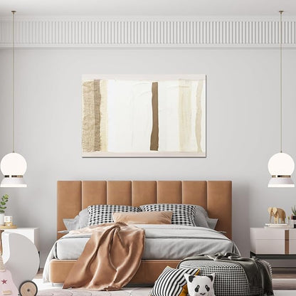 Canvas Wall Art Decor Large Wall Art for Living Room Brown And White Wall Art Decor Artwork for Walls Oversized Abstract Wall Art Prints Canvas Art Wall Decor 32"X48" Bedroom Office Wall Decor