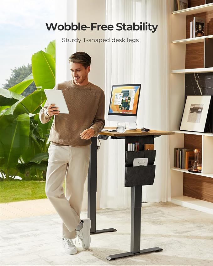 Marsail Standing Desk,Home Office Adjustable Heights Desk,63x24 Inches Desktop Sit Stand Gaming Computer Desk for Study,Writing with 4 Memory Presets,Headphone Hook,Cable Organizer