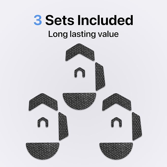 Adhesive Mouse Pad, 3 Pack - Minimalist Mousepad for Logitech G502 X (wired)