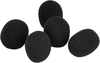eBoot 5 Pack Mini-size Lapel Headset Microphone Windscreen, Black