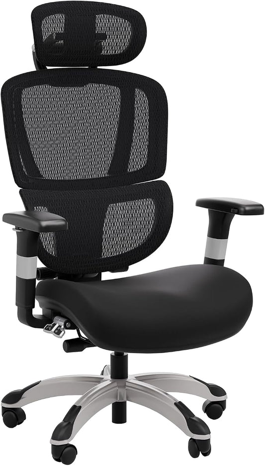 STAPLES Ergonomic Task Chair, Mesh, Ergonomic, Lumbar Support, Swivel, Black