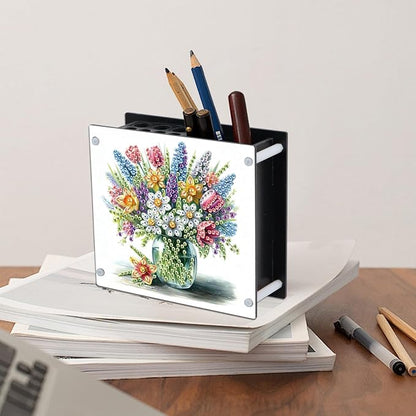 DIY Diamond Painting Kit，Vase Special Shape diamond painting pen holder, Acrylic Daily Office Desktop Decoration Storage Item