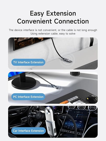 Hagibis USB Extension Cable, USB Extender, Braided 10Gbps USB 3.2 Type A Male to Female Cord Compatible with Webcam, Keyboard, Mouse, PlayStation, Xbox, Flash Drive, Printer, Camera (1.6FT)