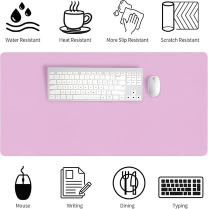 Bloss Purple Desk Mat, Desk Matt for Desktop, Large Leather Desk Pad, Desk Pad Mat Waterproof, Computer Mat for Office Work/Home/Decor (31.5 x 15.7 Inches)