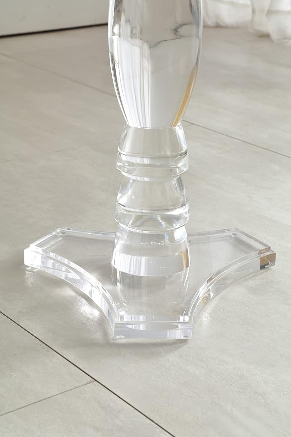 Artmaze Clear Acrylic Small End Table,Drink Table,for Office, Living Room and Bedroom, 12x12 inch，20 inch High