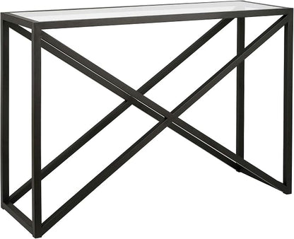 Calix 42'' Wide Rectangular Console Table in Blackened Bronze