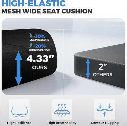Ergonomic Office Chair, High Back Mesh Desk Chairs Comfy with Adjustable Lumbar Support, Home Computer Gaming Chair with 3D Headrest for Long Hours, 8 Pack