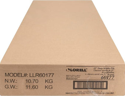 Lorell Standard Lock Mobile File Black 28.35" x 16.54" x 6.50"