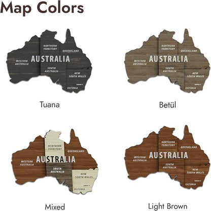 Colorfull Worlds, Multilayer 3D Wooden World Map, Travel Map States and Capitals, Wall Decor For New House, Gift For Travelers, Office Decor, Birthday Present,Living Room Decoration (M, Mixed)