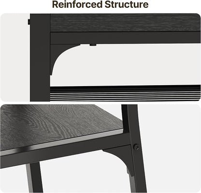 Gizoon Dining Table Set for 6 with Chairs, 7-Piece Kitchen Table Set for Small Space, Apartment, Kitchen, Dining Room, Space-Saving