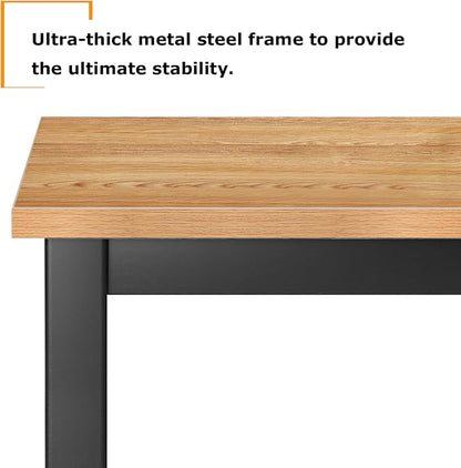 SogesHome 63inches Computer Desk PC Desk Office Desk Workstation for Home Office Use Writing Table, Teak