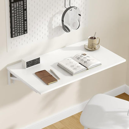 Need Small Fold Down Table Wall Mounted Heavy Duty Small Folding Wall Table Length 30 inches Width 20 inches Perfect Addition to Laundry Room/Home Bar/Kitchen & Dining Room AC15DW(7650)