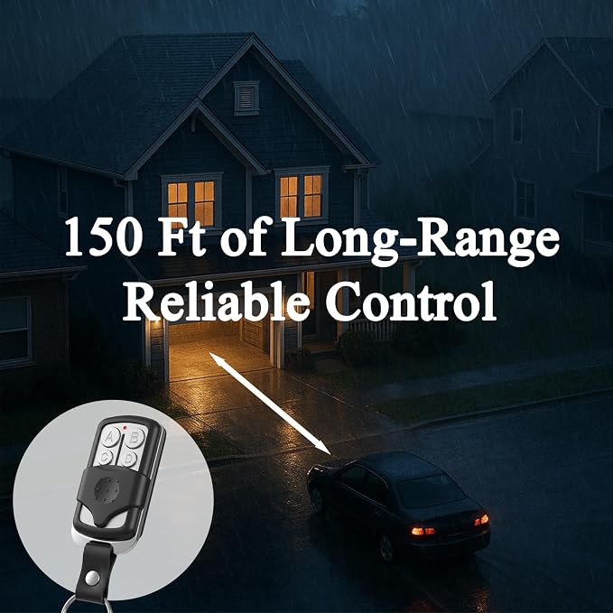 2 for LiftMaster Chamberlain Craftsman Garage Door Opener Keychain Remote | Replace 893LM 893Max 891LM 973LM 373LM | For Yellow Green Red Orange Purple | Easy to Set | Control 4 Door | With Slide