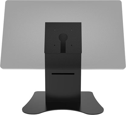 CTA Digital Tabletop VESA Mount with Printer Compartment VESA Compatible Desk Mount with Printer Shelf Compartment for Retail POS, Ordering Screens and More - Black - (ADD-PARAFPDM)