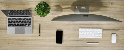 Kaboon 60x20 inches Tabletop, Solid One-Piece Desktop for Sit Stand Desk, Double Desks, L Desk DIY,Wood Countertop Home or Commercial Use,1 inch Thick, Light Oak, 20" D x 59.1" W