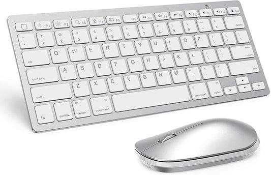 SPARIN Wireless Bluetooth Keyboard and Mouse for iPad (A16) 11th 10th Generation, iPad Air (13/11 inch), iPad Pro 13/12.9/11 inch, iPad 9th 8th Gen, iPad mini 7th -8.3 inch, Above iOS13- Silver White