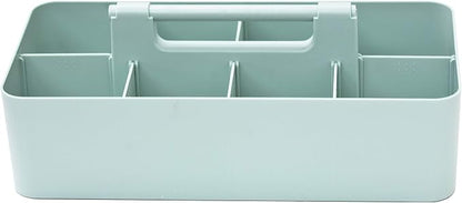 -Large Portable Caddy, DIY Dividers, 8 Compartments, School Office Supplies Home Business Organizer,Portable Basket with Handle Storage Organizer Modern Made in USA (6 PACK, Mint)