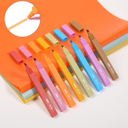 Mr. Pen- Aesthetic Highlighters No Bleed, 8 Pack, Warm Colors, Chisel Tip | Cute Highlighters Assorted Colors for Journaling, Highlighting, Underlining, Fast Dry, Back to School Supplies