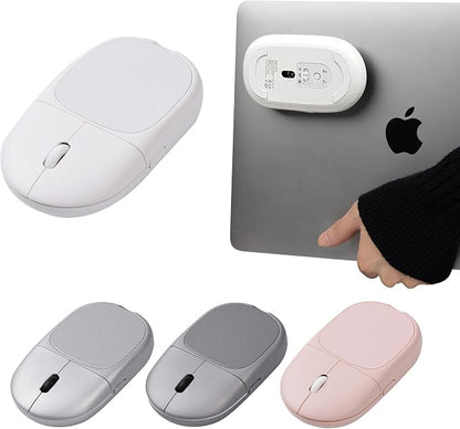 Magnito – Magnetic Wireless Bluetooth Mouse for MacBook, iPad, Laptop, Windows, Chrome OS, Linux – Compact & Portable, Slim, Lightweight, Quiet Clicks – The Best Travel Mouse (Snow White)