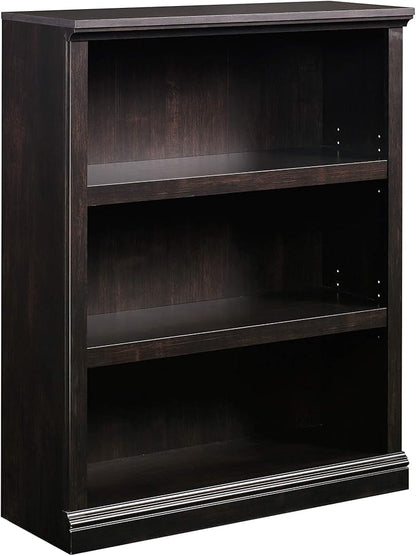 Sauder 3 Tier Book Shelf Wooden Bookcase Multipurpose Bookshelf for Home Office, Living Room, in Estate Black | Multipurpose