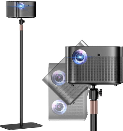 PUTORSEN Universal Projector Stand, Height Adjustable Floor Stand | 360° Rotating Ball Head, 1/4" Screw, Heavy-Duty Carbon Steel Base, For Projectors, Cameras & Webcams