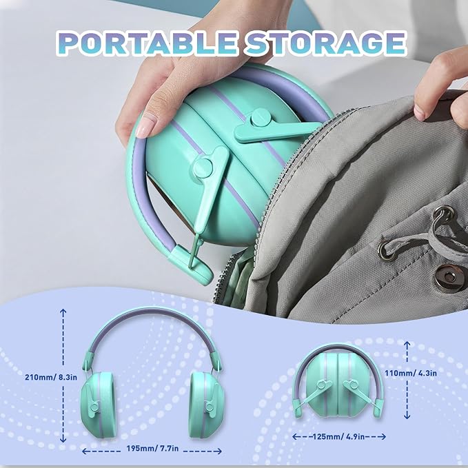 Qozybuds Noise Cancelling Headphones for Kids, SNR 29dB Safety Noise Reduction Ear Muffs for Event/Concert