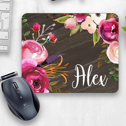 Rustic office| Floral mouse pad| Country Office decor| Floral Office| Farmhouse office| Personalized Mouse Pad| Personalized office gift