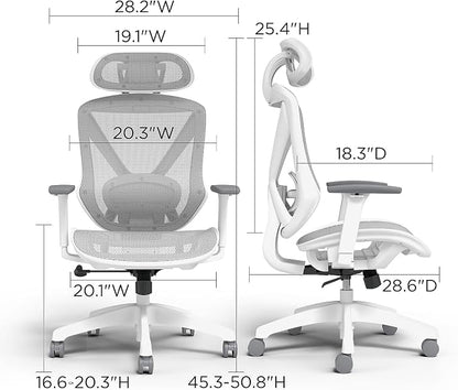 STAPLES Ergonomic Task Chair, Mesh, Ergonomic, Lumbar Support, Gray
