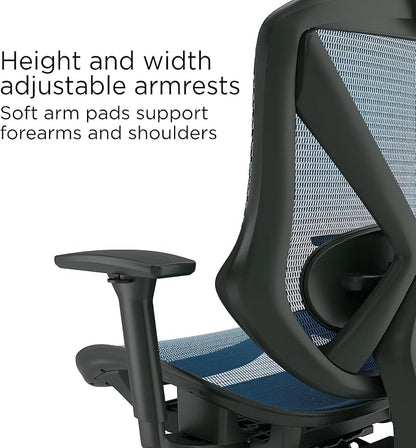 STAPLES Ergonomic Task Chair, Mesh, Ergonomic, Lumbar Support, Blue
