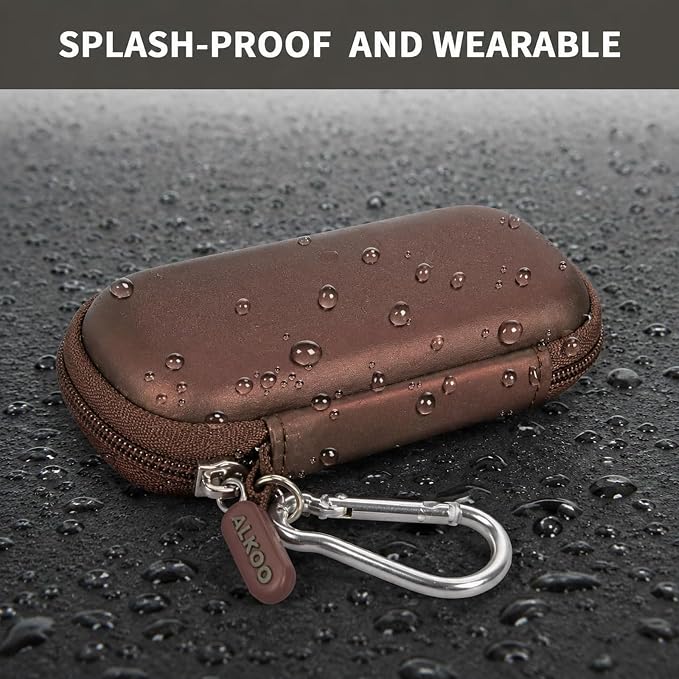 USB Flash Drive Case, SD Card Holder Compatible with Thumb Drive, Memory Cards, SDXC SDHC Storage Bag, Electronic Accessories Organizer for SanDisk for Samsung for Inland (Dark Brown)