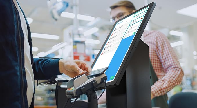 CTA Digital Tabletop VESA Mount with Printer Compartment VESA Compatible Desk Mount with Printer Shelf Compartment for Retail POS, Ordering Screens and More - Black - (ADD-PARAFPDM)