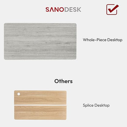 SANODESK Universal Tabletop 48"x30"x1" Thickness One-Piece Table Top Rectangular Particle Board for Standing Desk and Home Office Desk Countertop DIY,White Wood Top