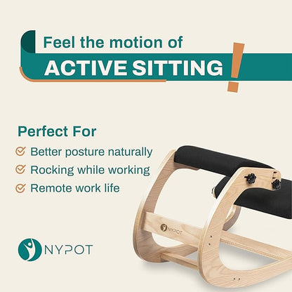 NYPOT Ergonomic Kneeling Chair with Adjustable Seats - Knee Chair for Posture Correction & Kneel Rocking Stool for Desk - Back Pain Relief for Home and Office, Supports 250 pounds - 5 Years Warranty