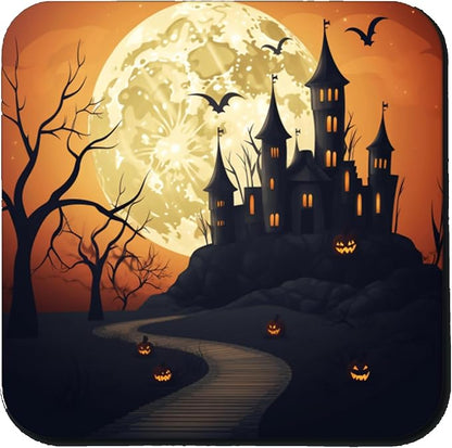 Scary Castle Halloween Vibes Unique Art Design Patterns, Smooth Surface Non-Slip Rubber Gaming Mouse Pad for Computer Desk Laptop Office 9.5 X 7.9 Inch (Design 8)