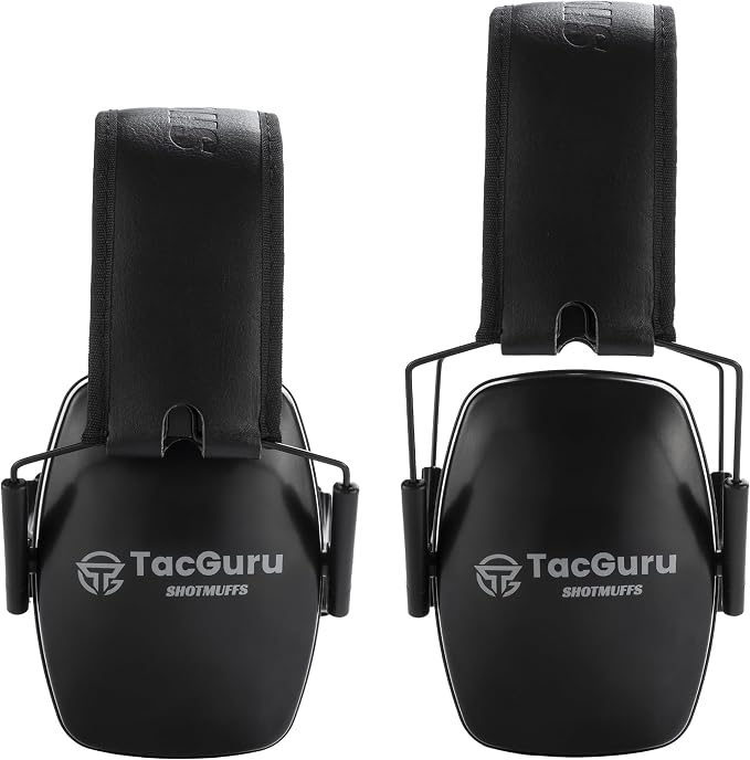 SHOTMUFFS A Lite – Passive Shooting Ear Protection Earmuffs | NRR 25dB, Memory foam ear cushion, Padded headband, Compact folding design, Ergonomic design, Comfortable