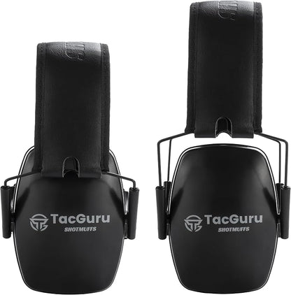 SHOTMUFFS A Lite – Passive Shooting Ear Protection Earmuffs | NRR 25dB, Memory foam ear cushion, Padded headband, Compact folding design, Ergonomic design, Comfortable