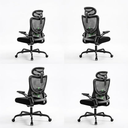 Marsail Ergonomic Office Chair with 3D Armrests, Pack of 4 | Office Desk Chair with High Back Mesh, Adjustable Lumbar Support, Rolling Work Swivel Task Chairs with Wheel, Headrest, home