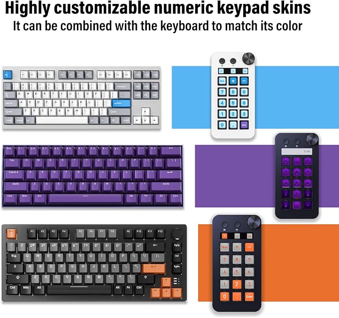 Streaming Deck for Live Streamers,Game commands keyboard for Gamers,Macro pad for Content Creators,Soundboard Keypad for OBS and Youtube,Three Modes(Shortcut Keys,Calculator,Numeric Keypad)